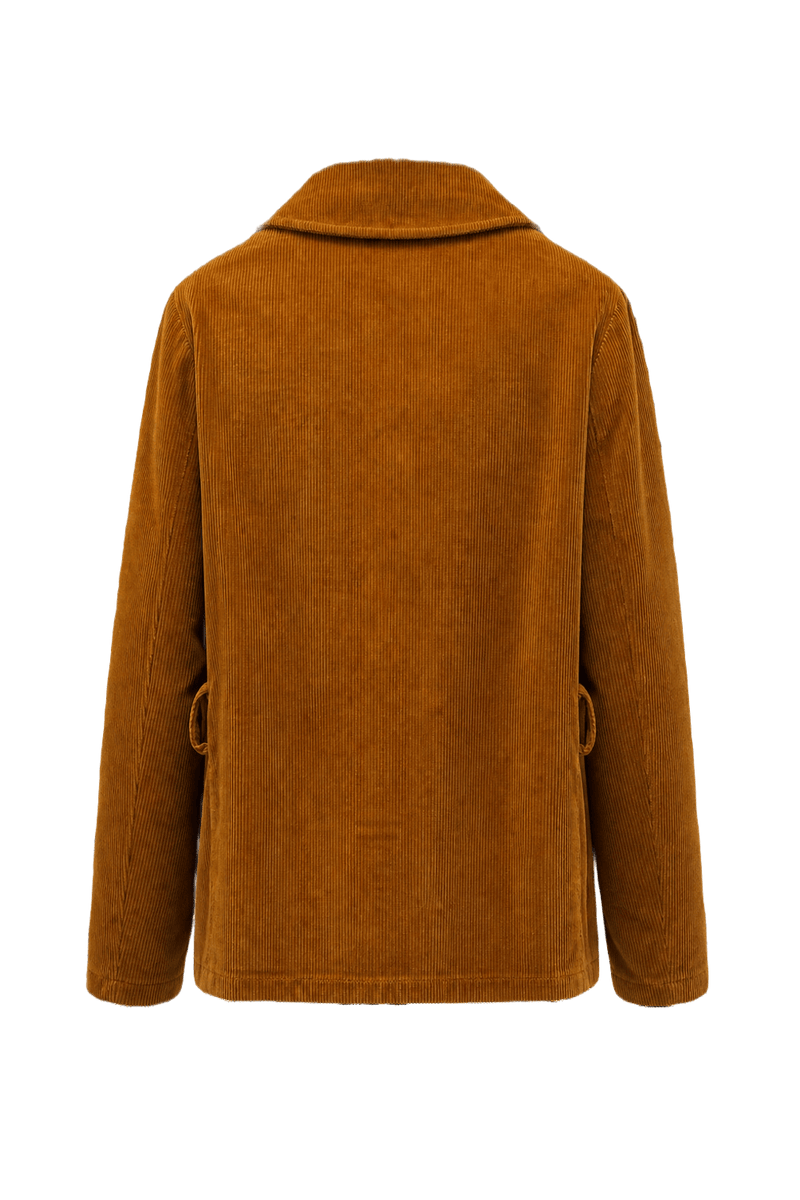 1970s Rust Brown Corduroy Jacket - Back View