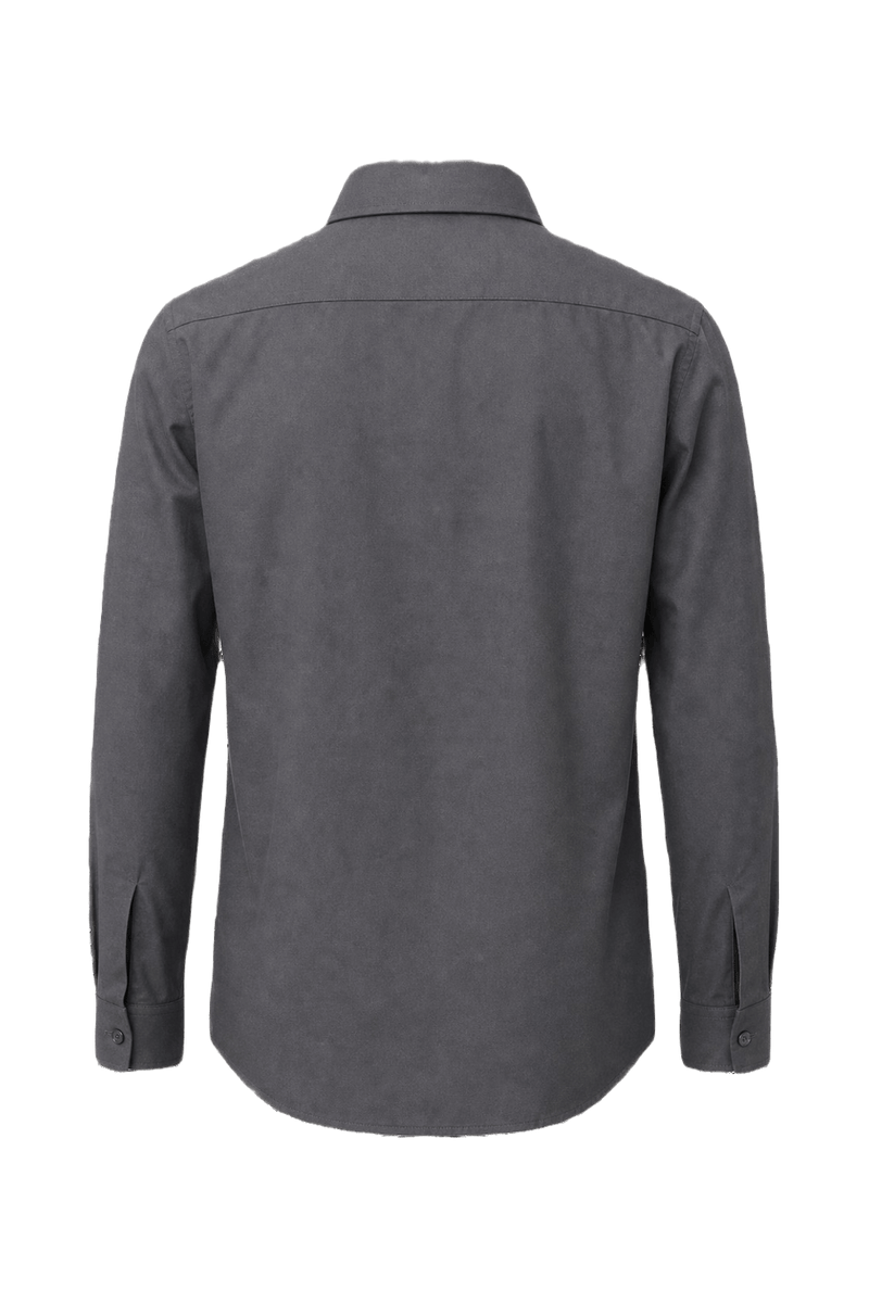 1980s Charcoal Grey Cotton Blend Shirt - Back View
