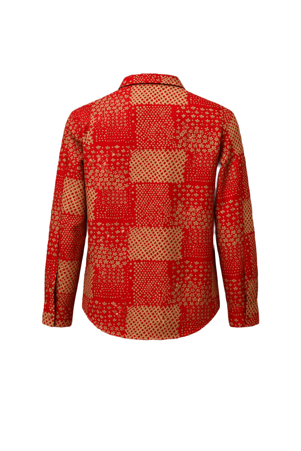 1960s Red Cotton Shirt - Back View