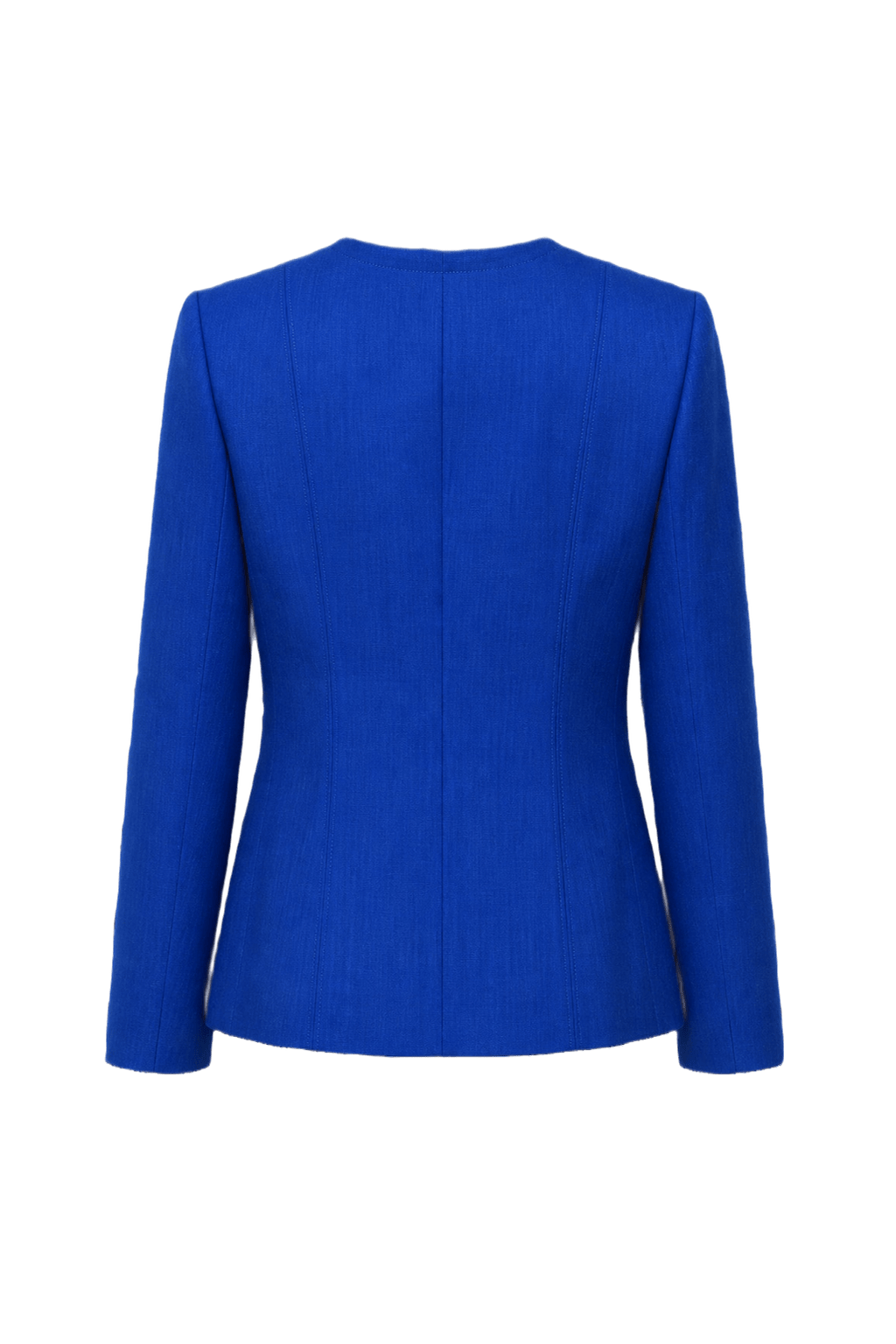 1980s Blue Polyester Blend Jacket - Back View
