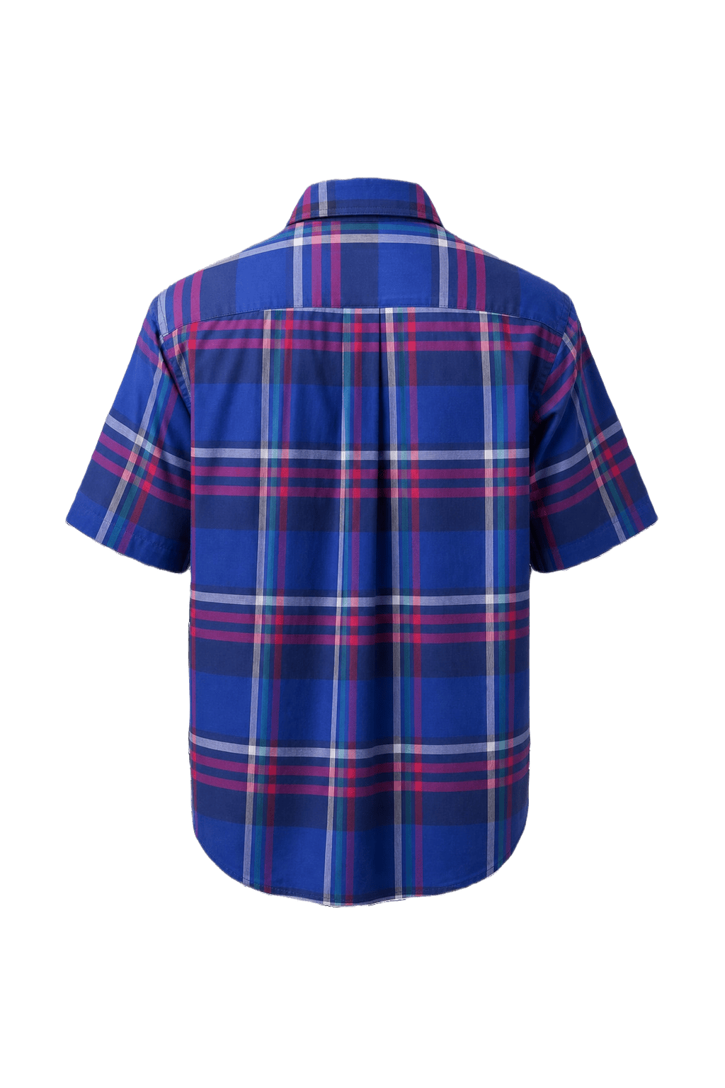 1980s Royal Blue Cotton Shirt - Back View