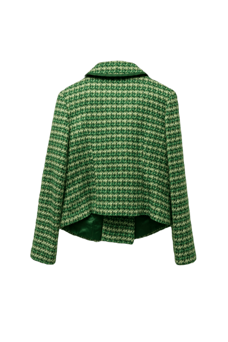 1960s Green Wool Jacket - Back View