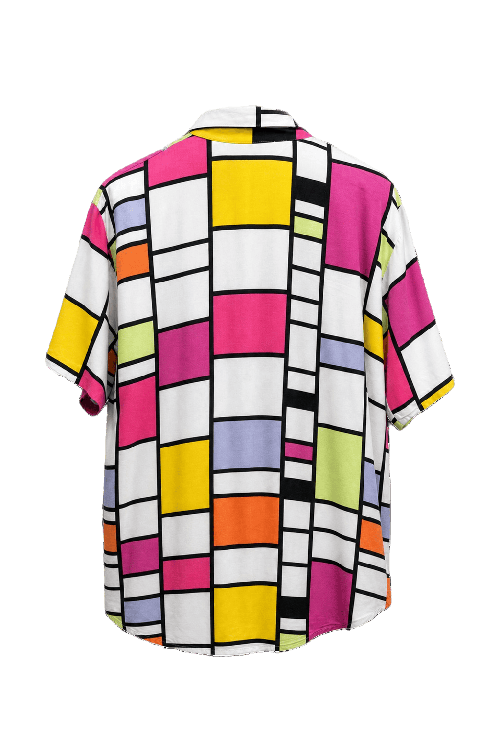 1980s Multicolored Rayon Shirt - Back View