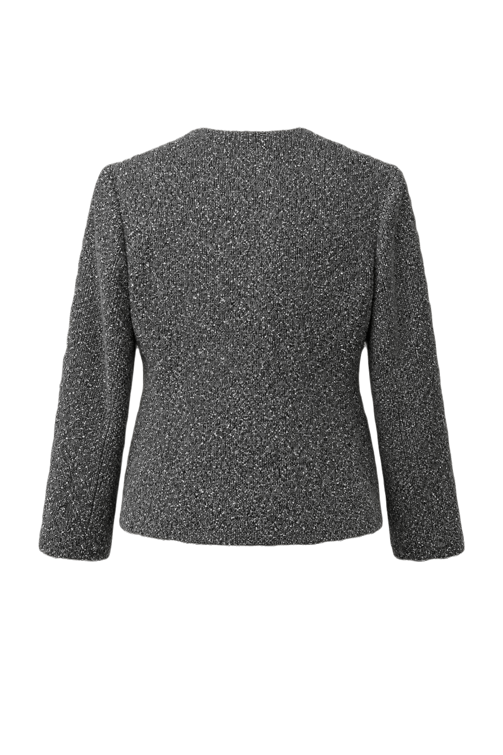 1980s Grey Viscose Blend Blazer - Back View