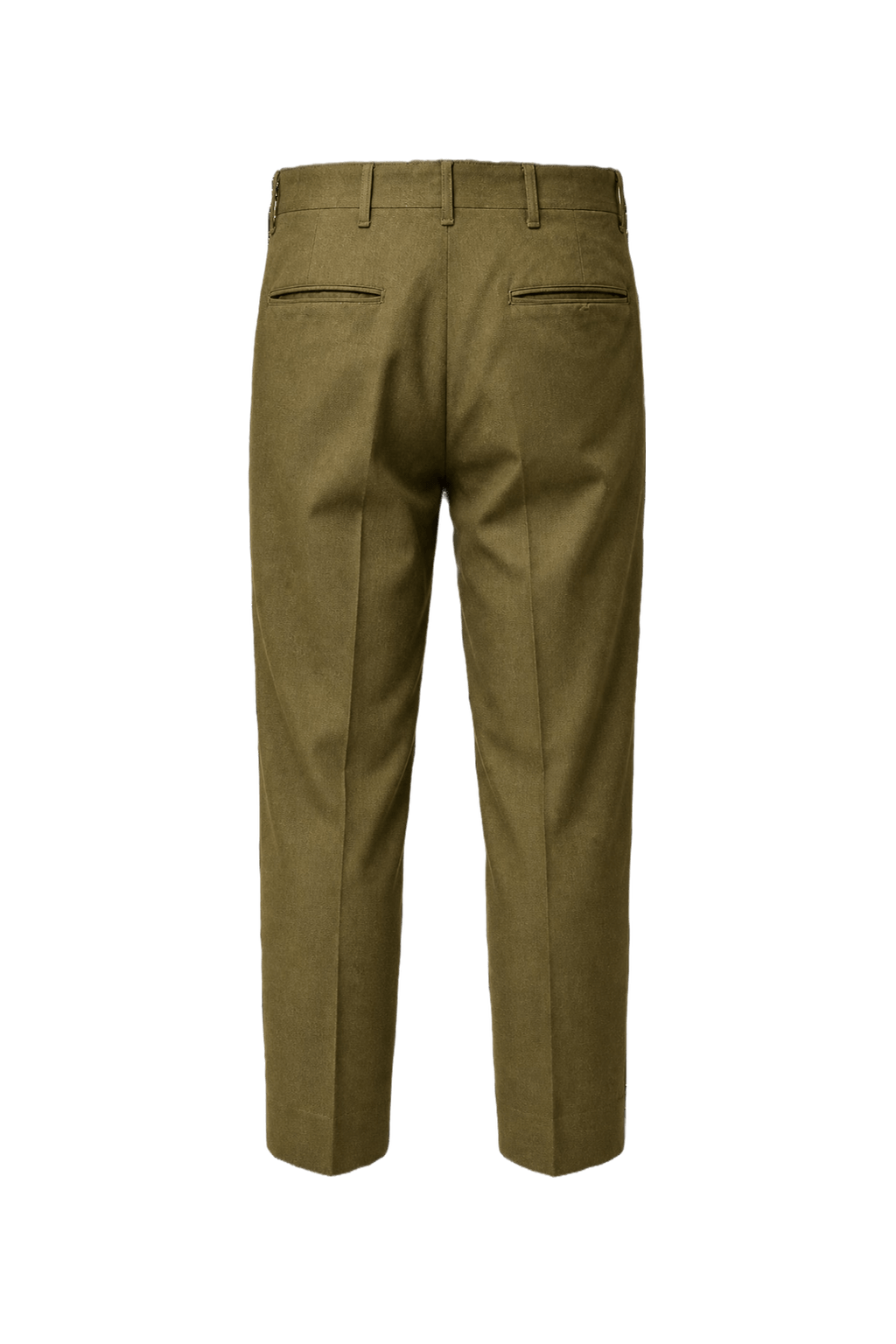 Unknown Olive Green Wool Trousers - Back View