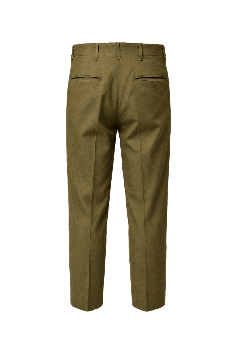 Unknown Olive Green Wool Trousers - Back View