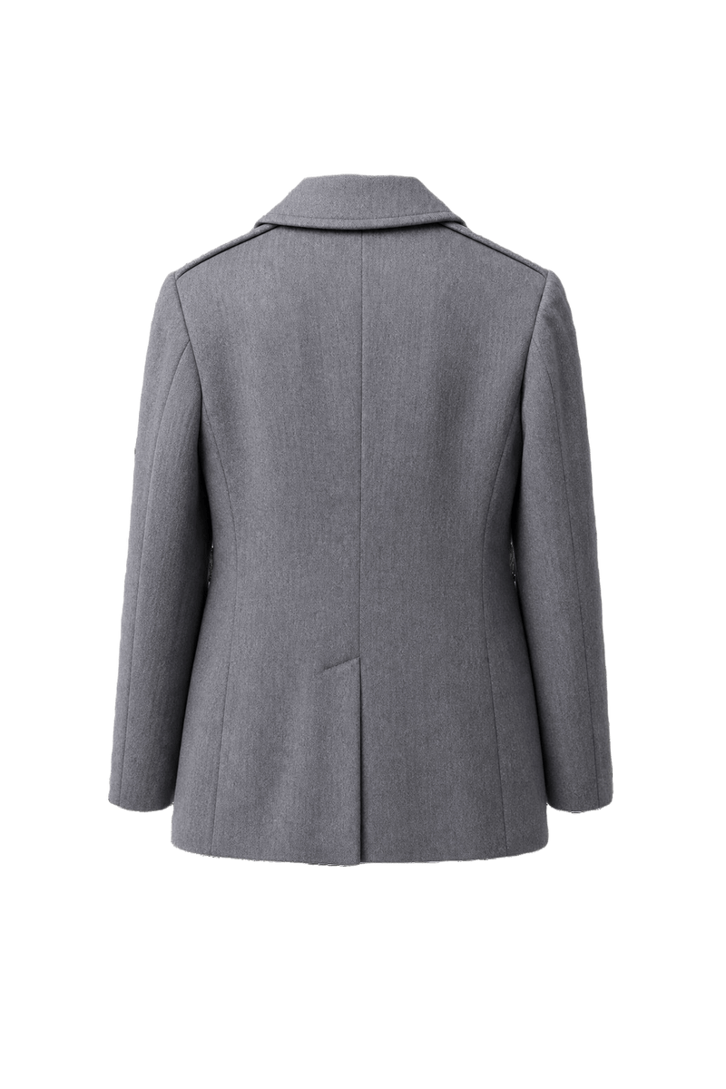 Unknown Grey Wool Blazer - Back View
