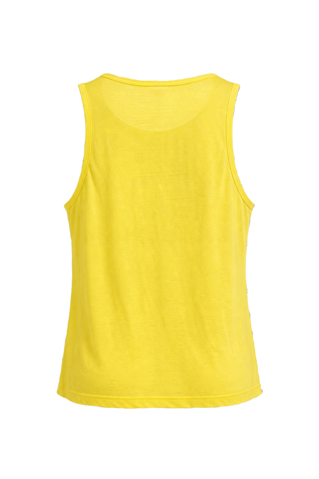 1990s Yellow Cotton Tank Top - Back View