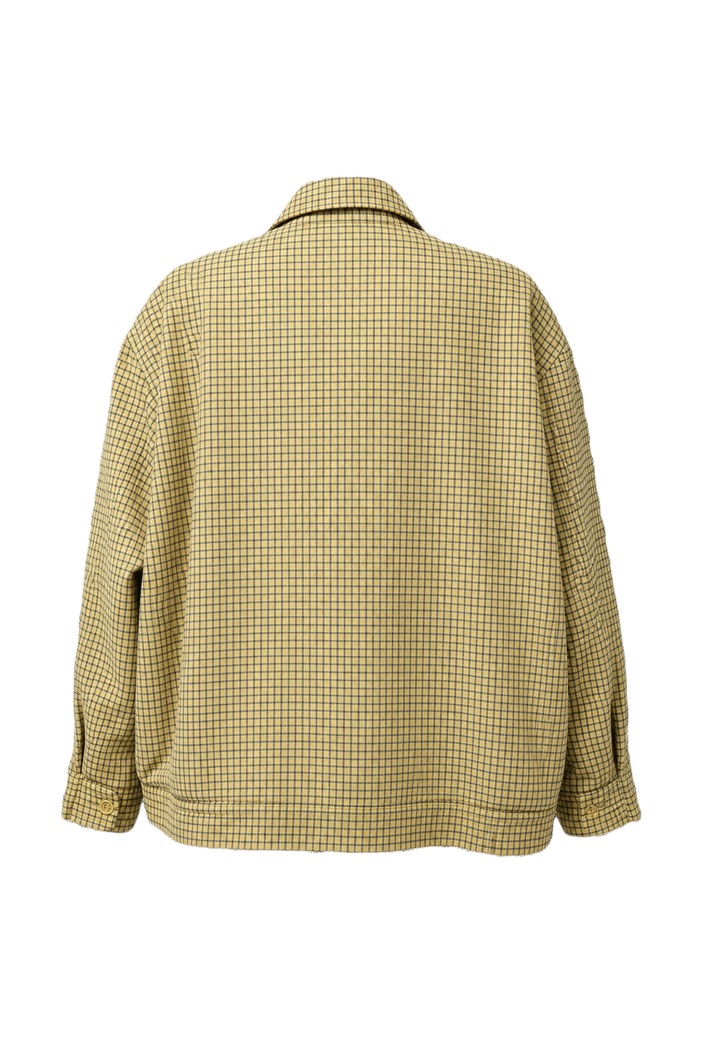 1980s Yellow Cotton Blend Jacket - Back View