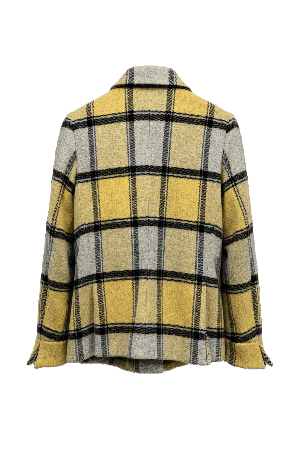 1980s Yellow Wool Blazer - Back View