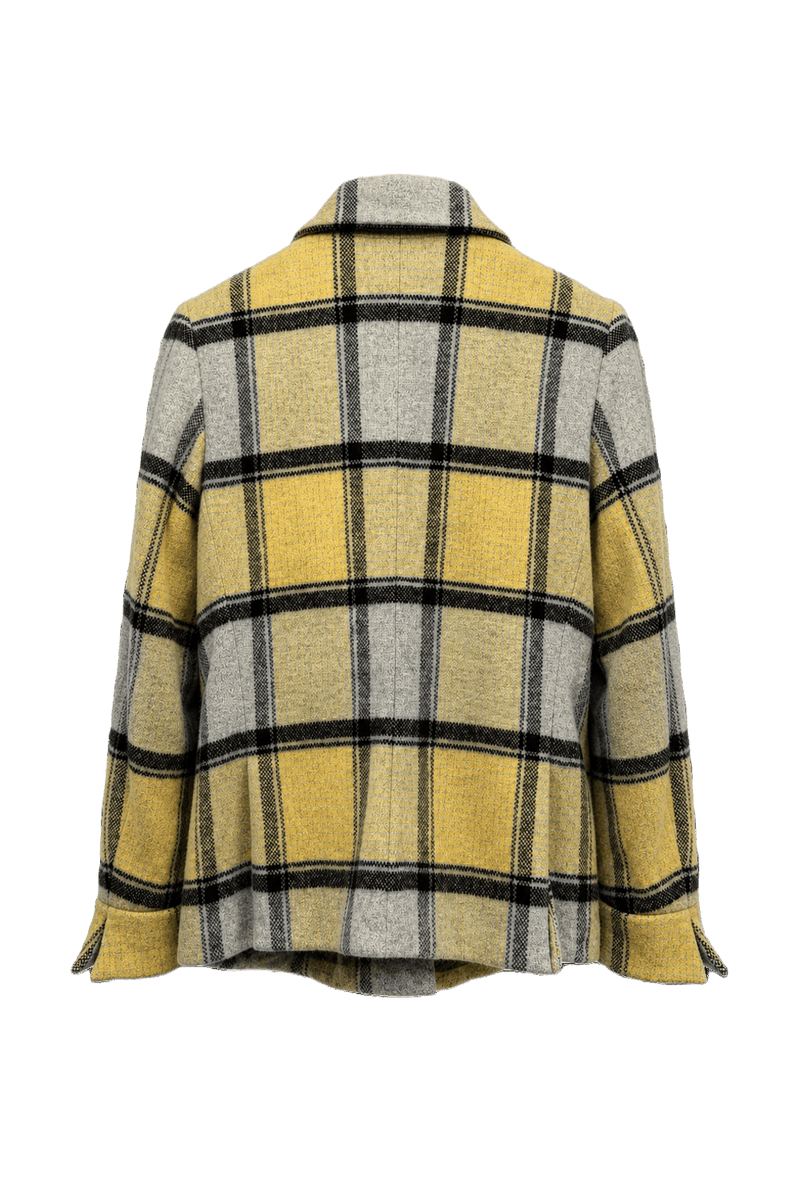 1980s Yellow Wool Blazer - Back View