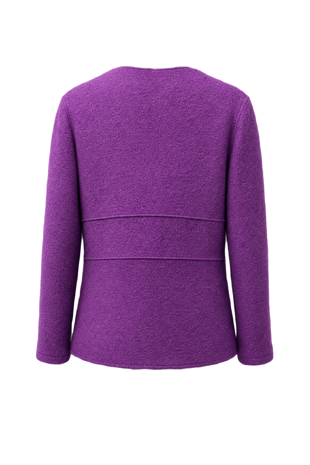 1980s Purple Wool Blend Blazer - Back View