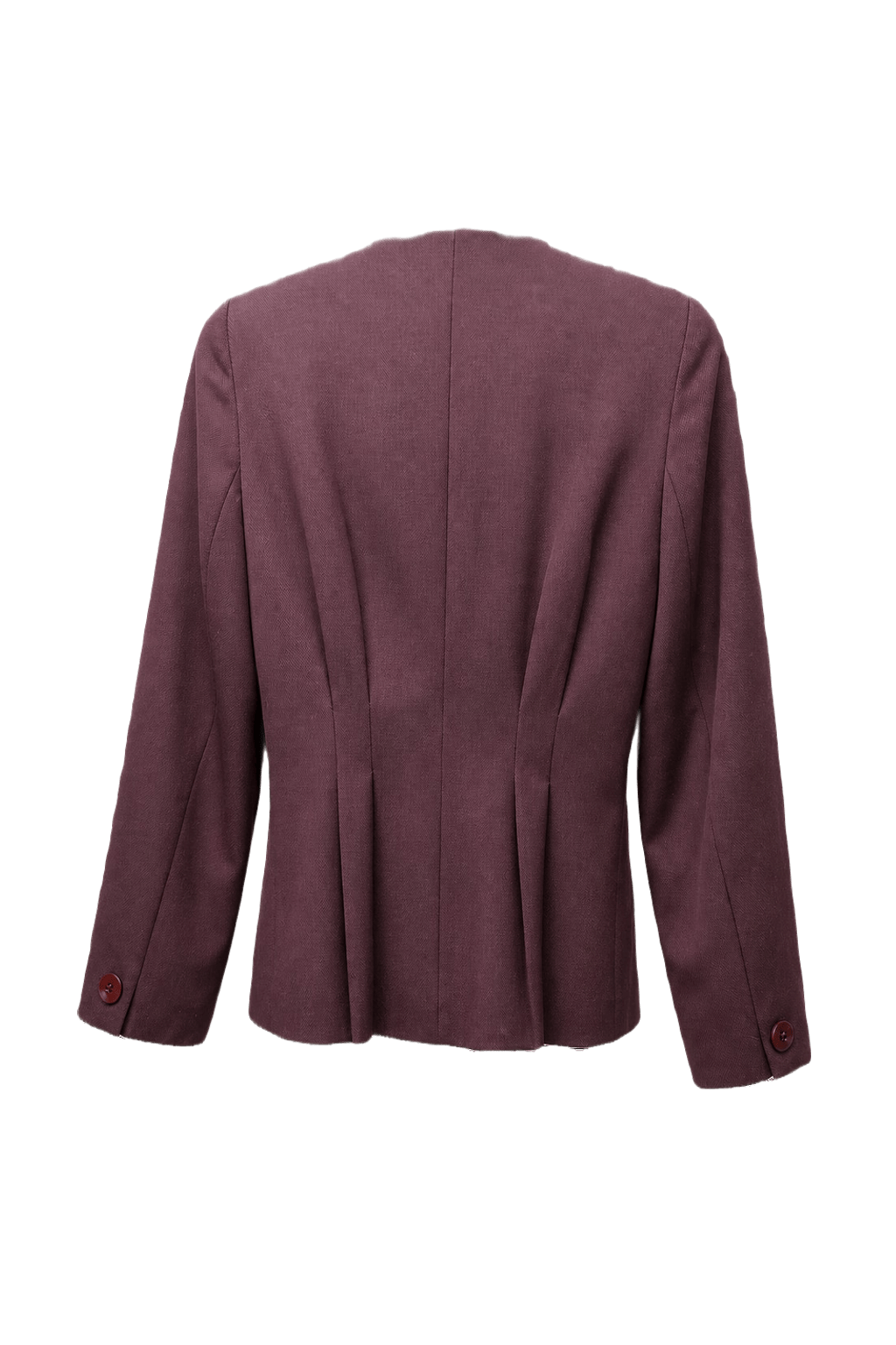 1970s Burgundy Wool Blazer - Back View