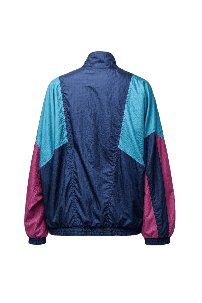 1980s Navy Blue Nylon Jacket - Back View