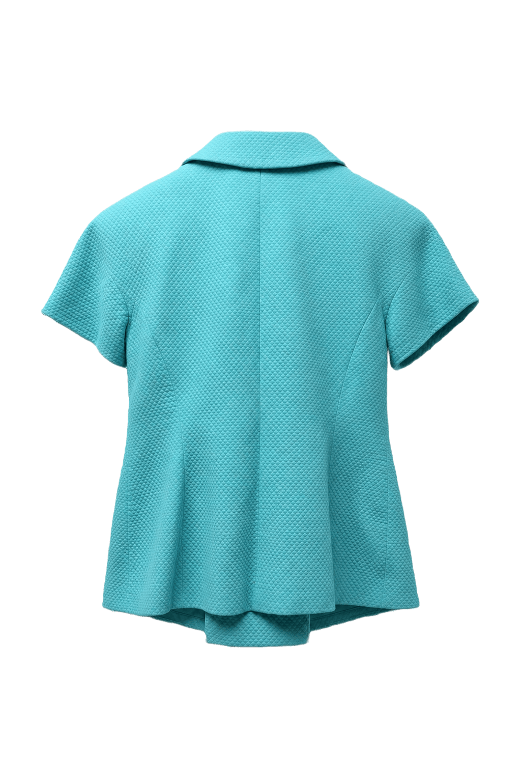1980s Turquoise Cotton Blend Jacket - Back View