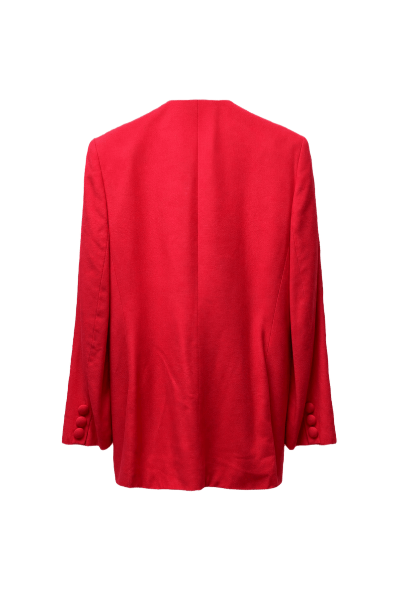 1980s Pink Rayon Blazer - Back View