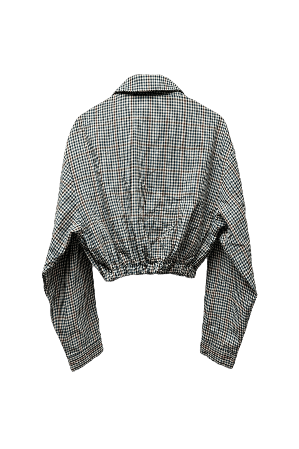 1980s Black & White Cotton Blend Jacket - Back View