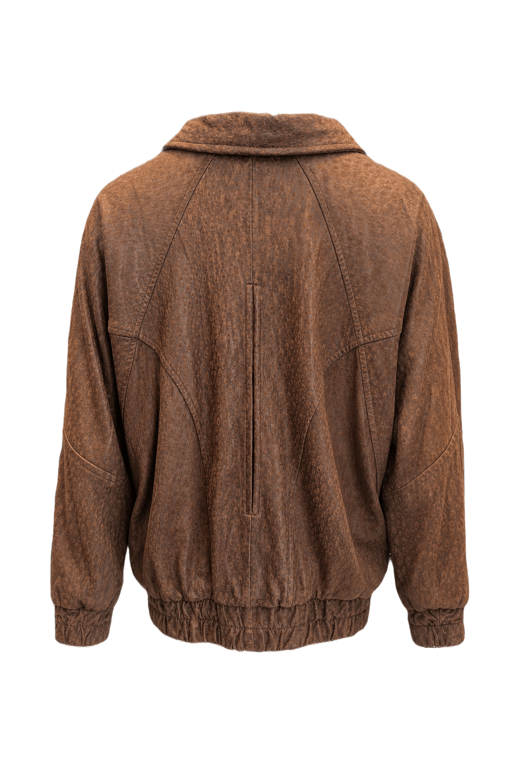 1980s Brown Cotton Blend Jacket - Back View