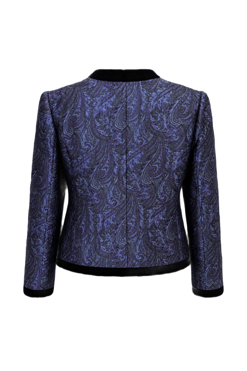1980s Purple Wool Blend Blazer - Back View