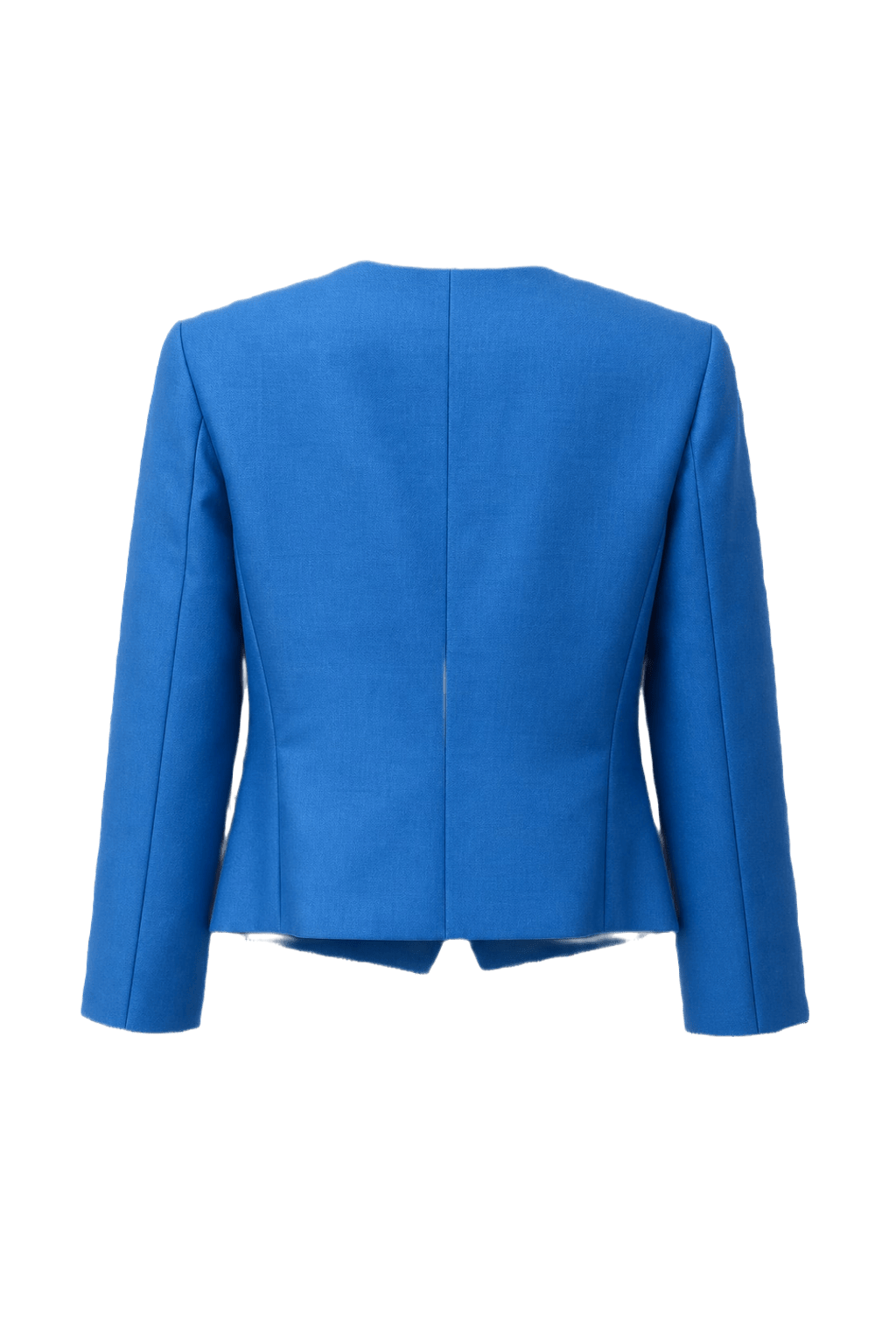 1980s Bright Blue Cotton Blend Jacket - Back View