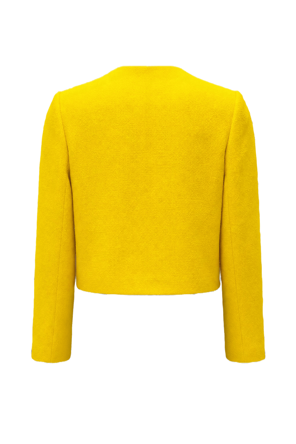 1980s Yellow Wool Blend Jacket - Back View