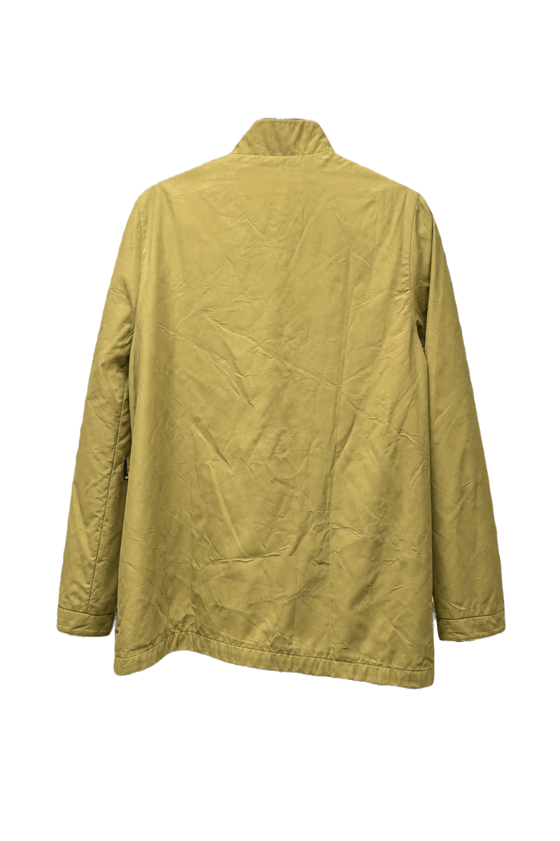 1980s Olive Green Cotton Blend Jacket - Back View