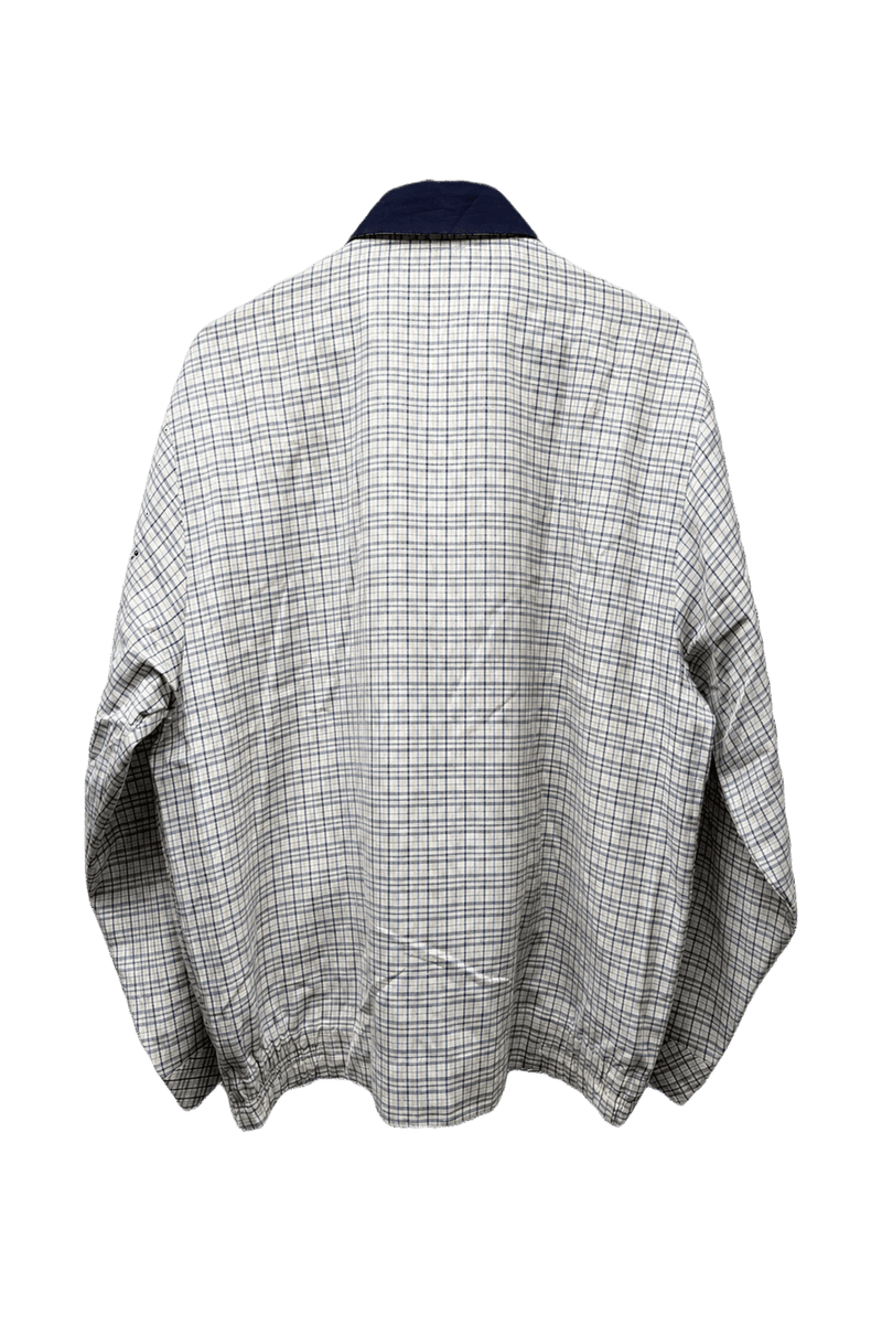 1980s White Cotton Blend Jacket - Back View