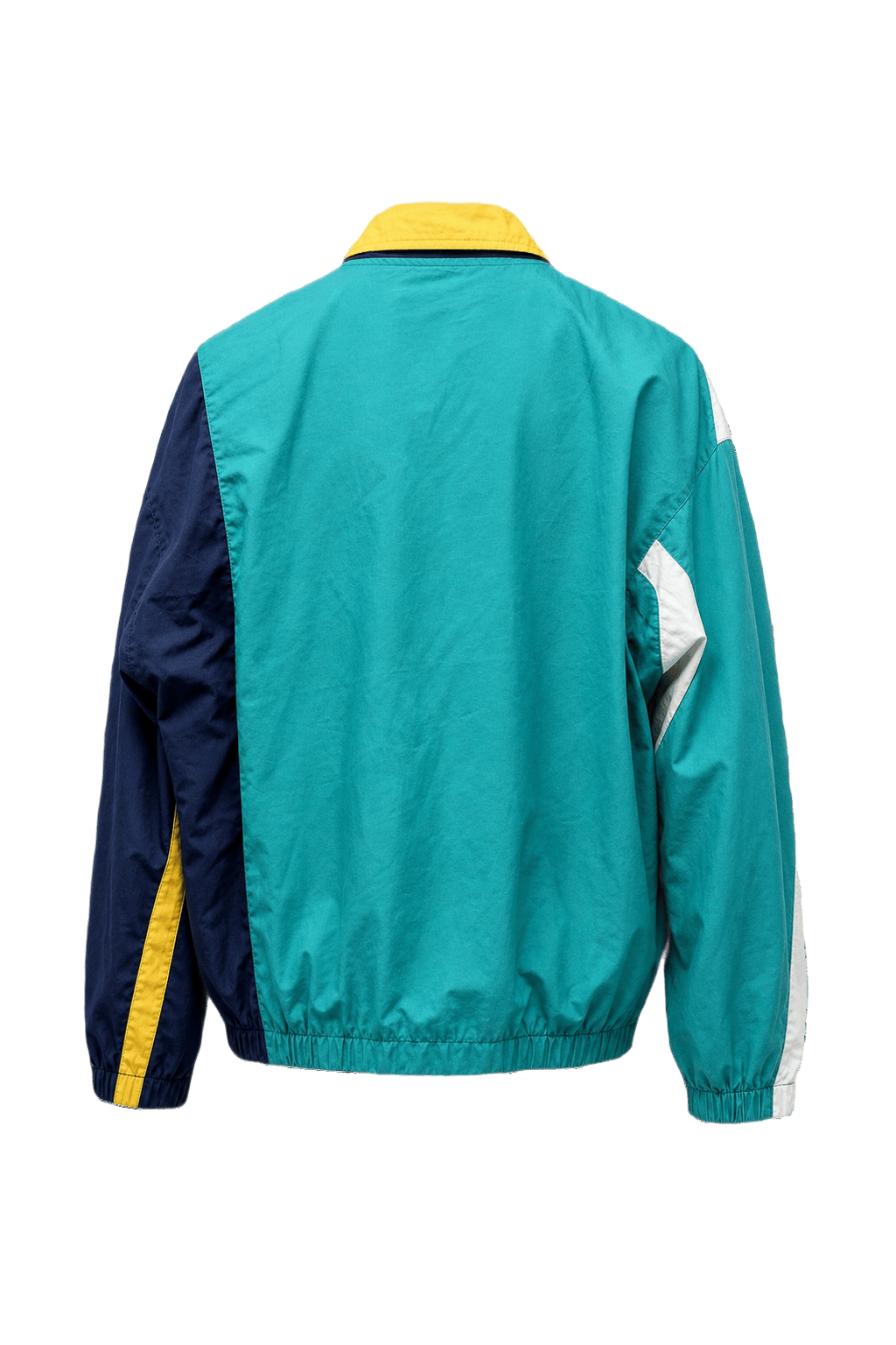 1980s Teal Green Cotton Blend Jacket - Back View