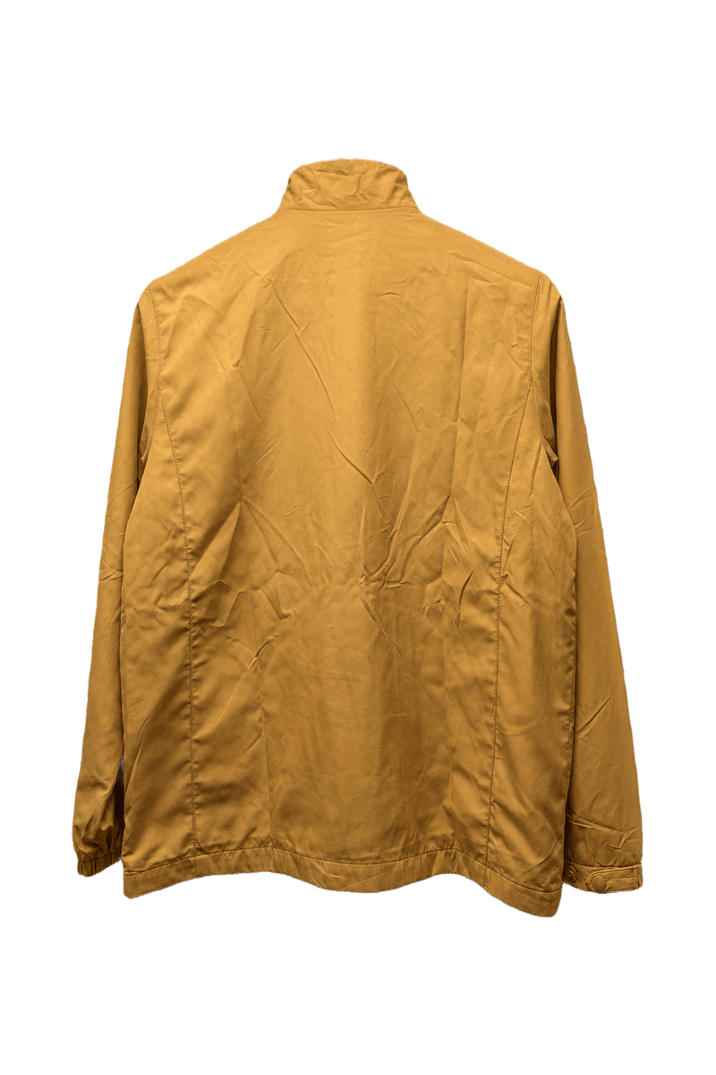 1980s Mustard Yellow Nylon Blend Jacket - Back View