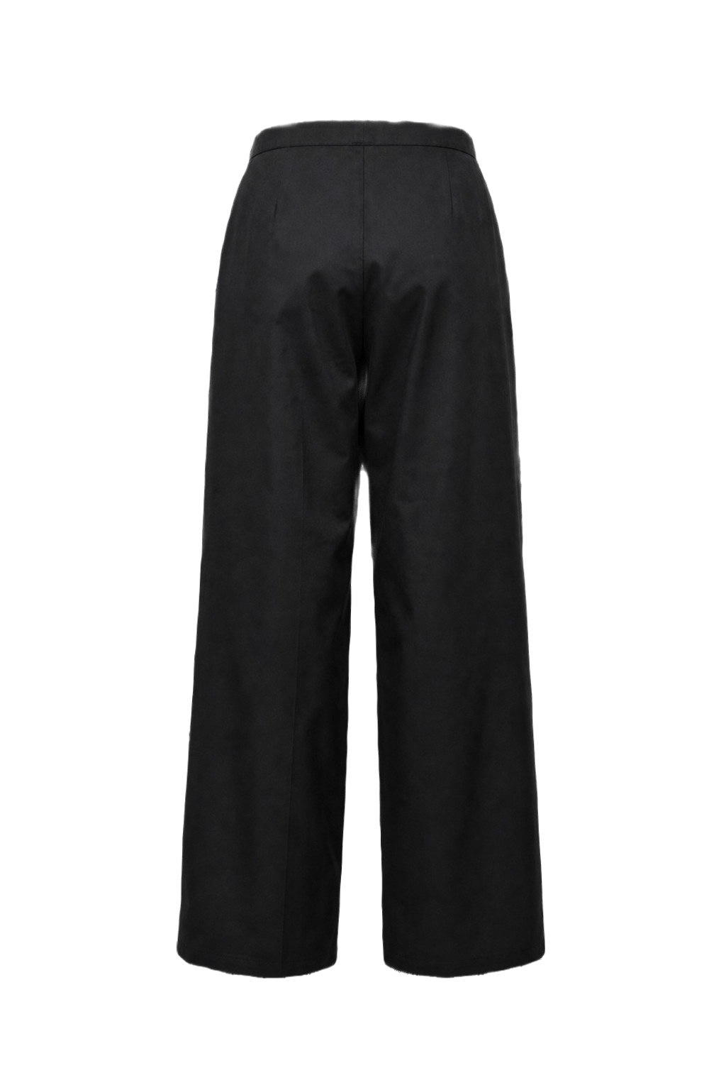 1980s Black Rayon Blend Trousers - Back View