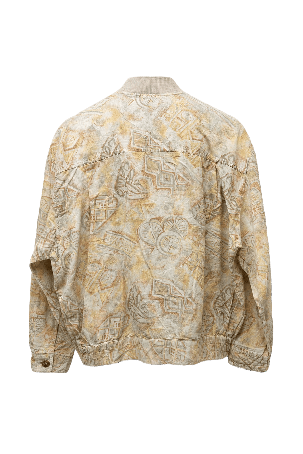 1980s Cream Cotton Blend Jacket - Back View