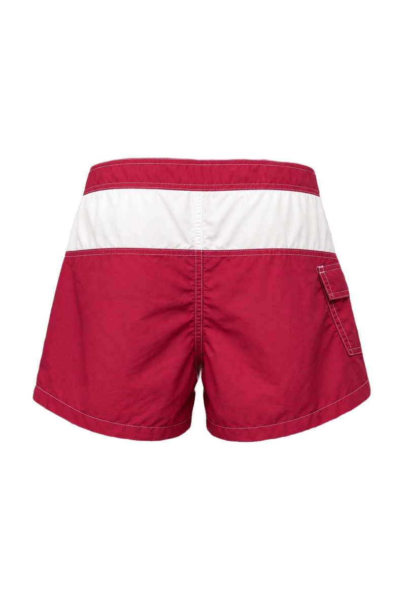 1970s Fuchsia Nylon Shorts - Back View