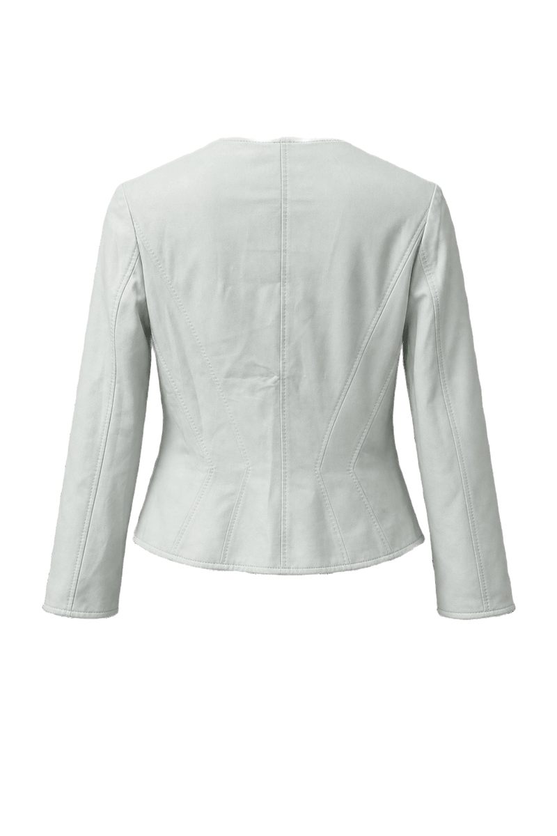 1980s Light Blue Cotton Blend Jacket - Back View