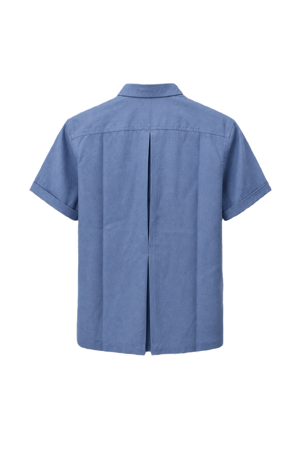 1990s Light Blue Cotton Blend Shirt - Back View
