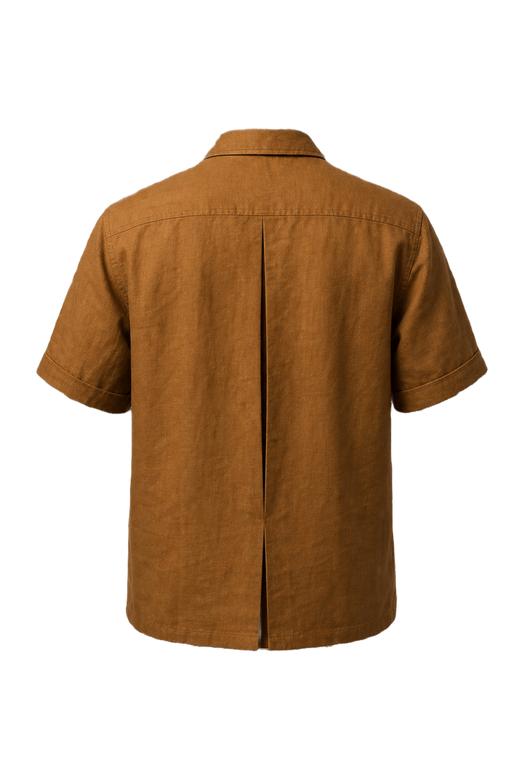 1980s Brown Cotton Blend Shirt - Back View