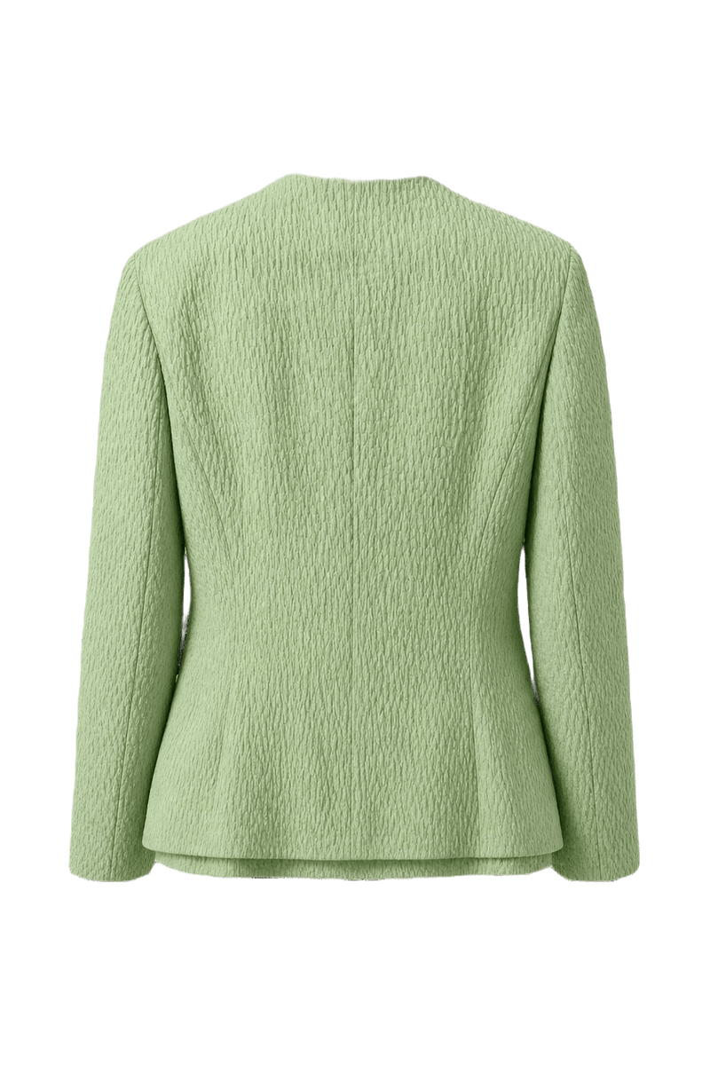 1980s Mint Green Polyester Blend Blazer - Back View