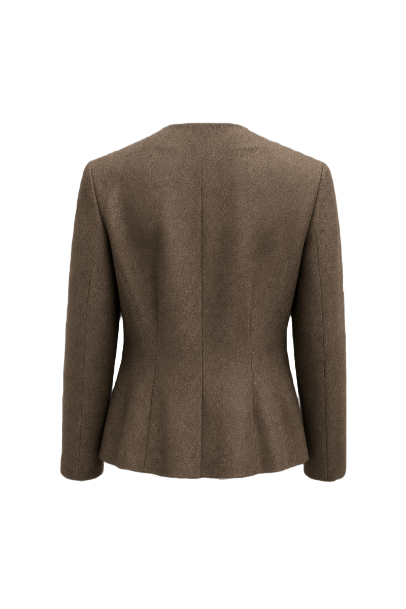 1980s Brown Wool Blazer - Back View