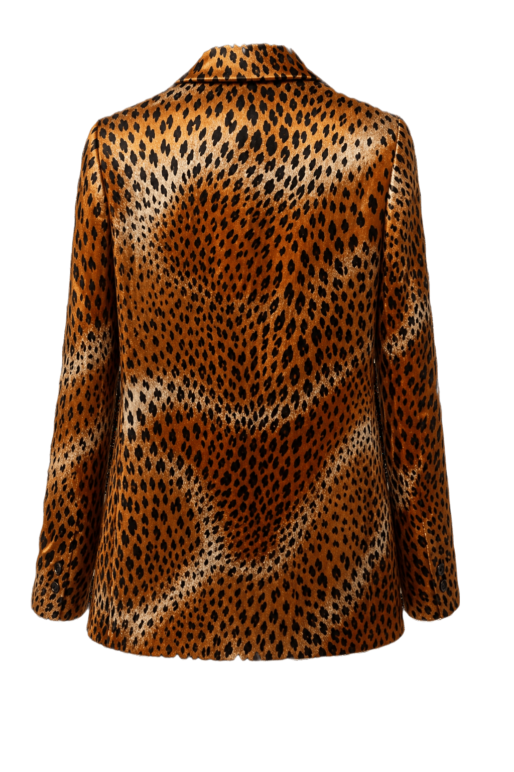 1980s Orange Silk Blazer - Back View