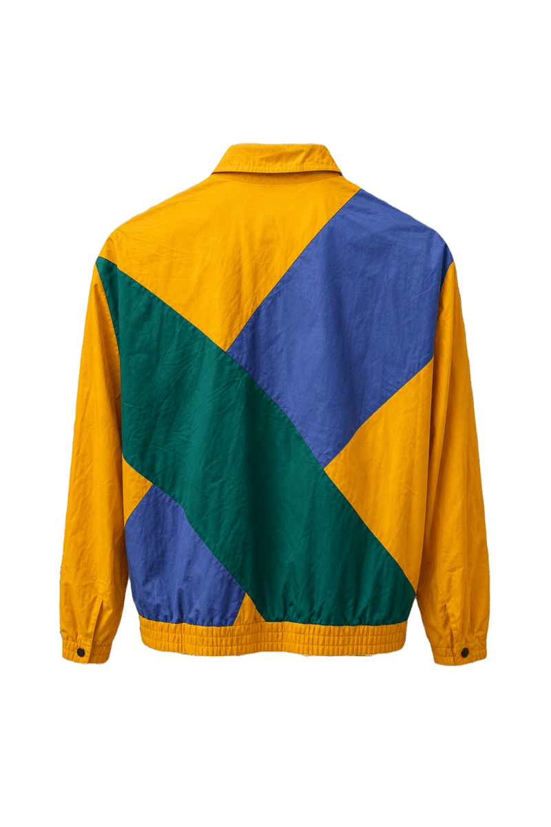 1980s Yellow Nylon Jacket - Back View
