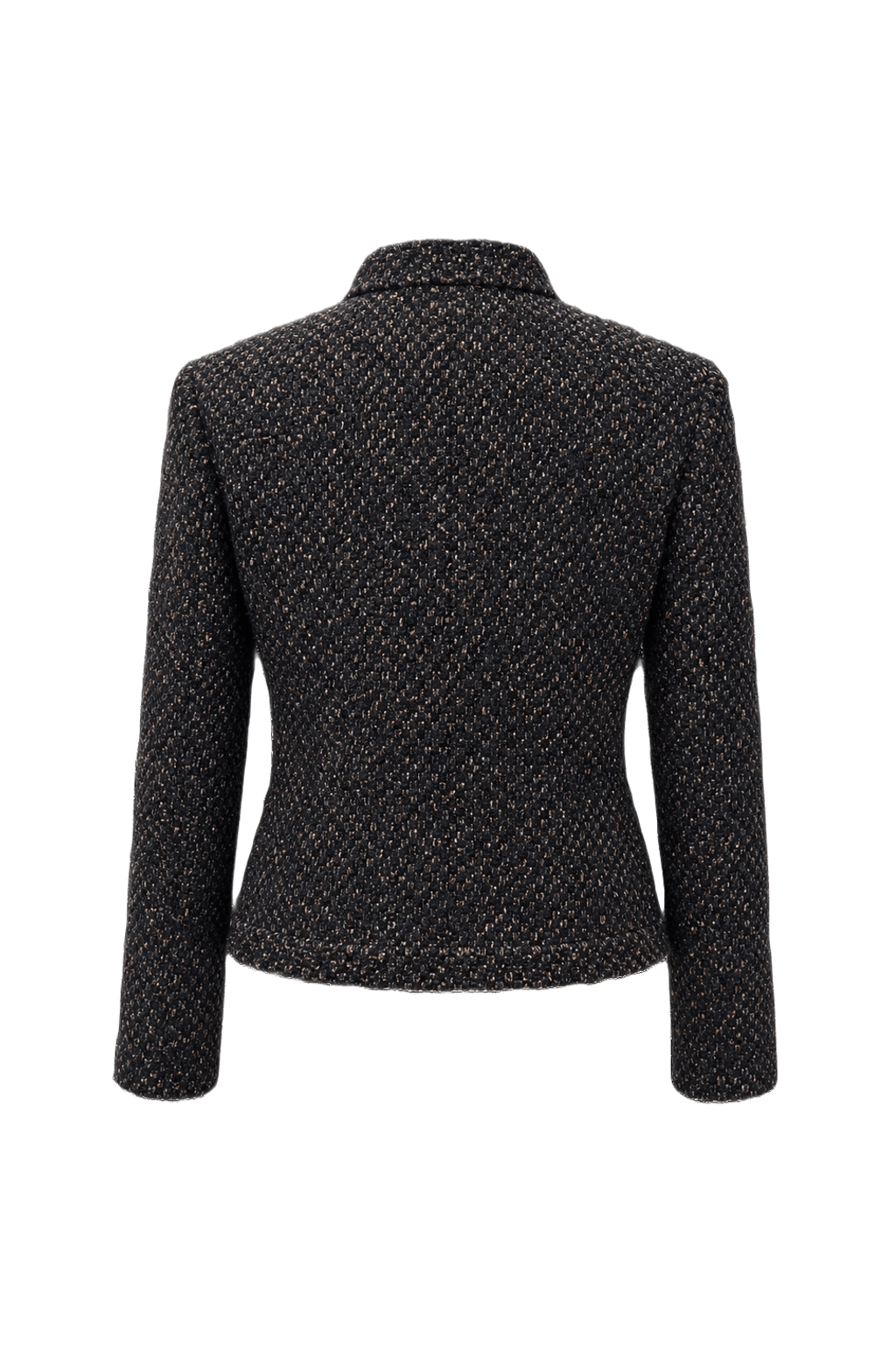 1990s Black Wool Blend Jacket - Back View