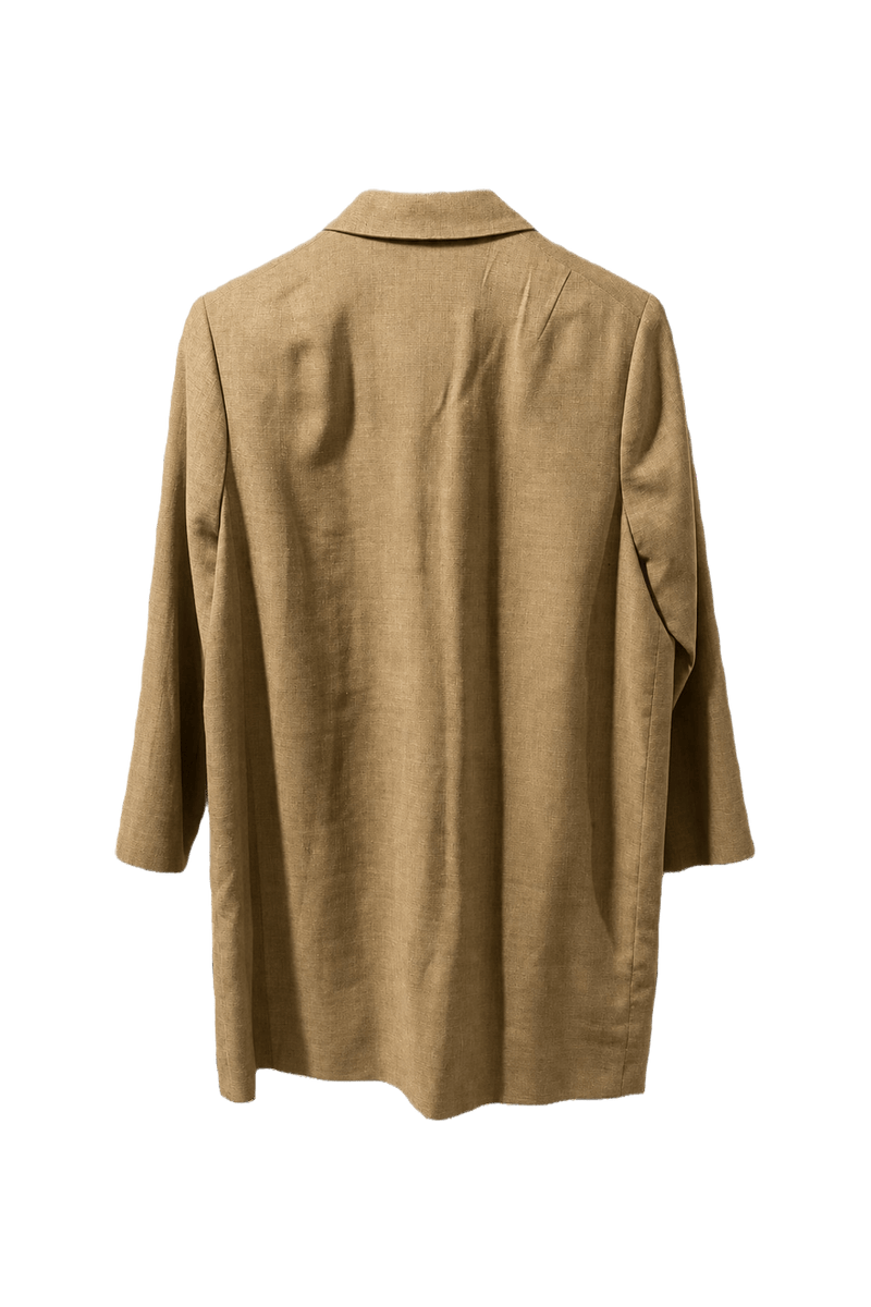 1990s Camel Wool Blend Blazer - Back View
