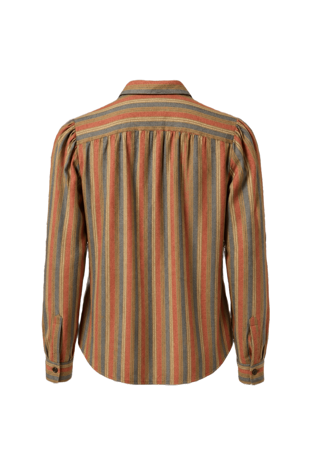 1970s Multicolor Silk Blouse - Back View