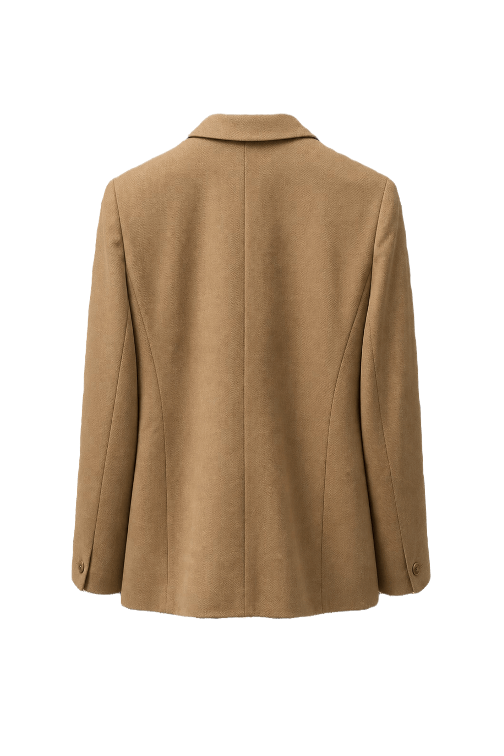 1980s Camel Wool Blend Blazer - Back View