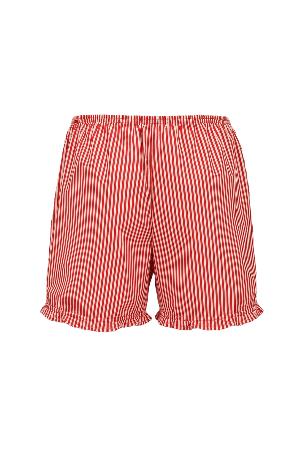 1960s Red Cotton Striped Shorts - Back View