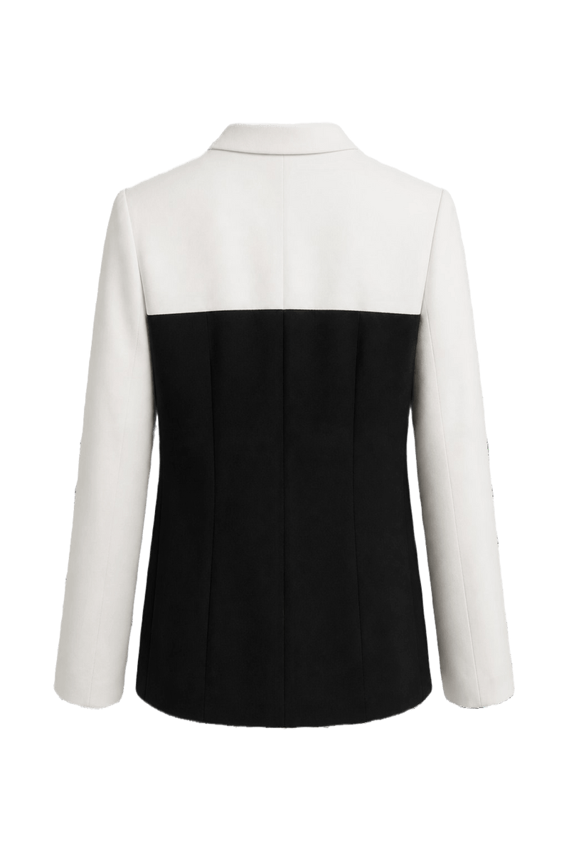 1980s Black Silk Blend Blazer - Back View