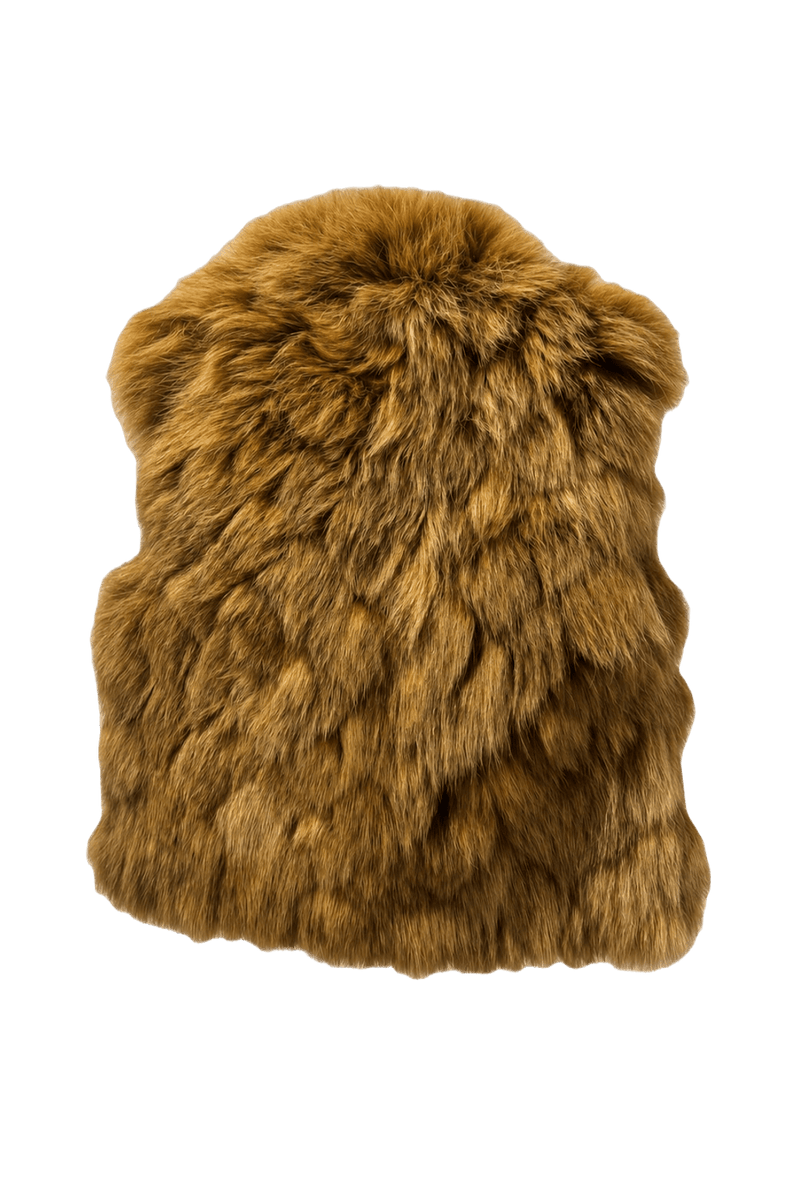 1980s Brown Fur Coat - Back View