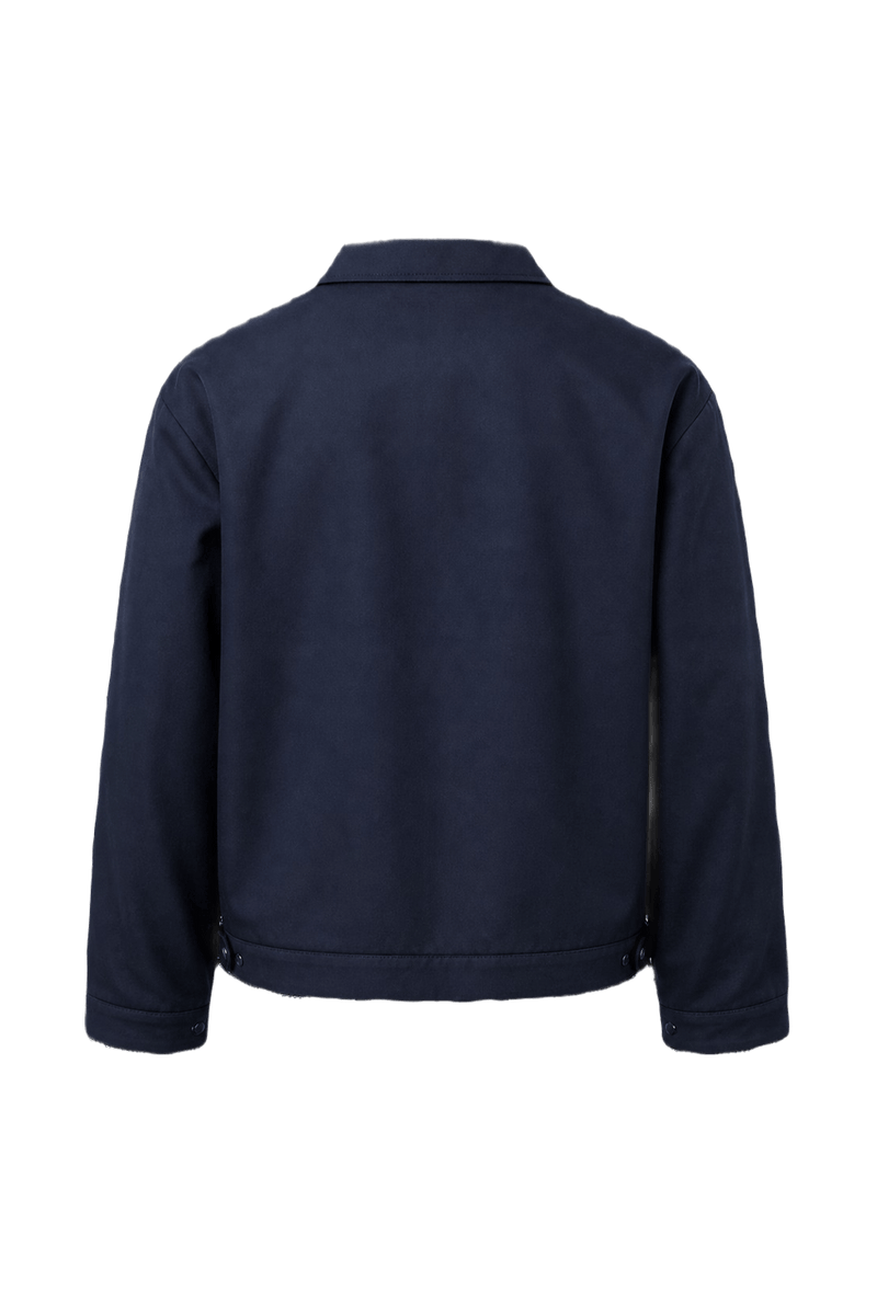 1960s Navy Blue Cotton Jacket - Back View