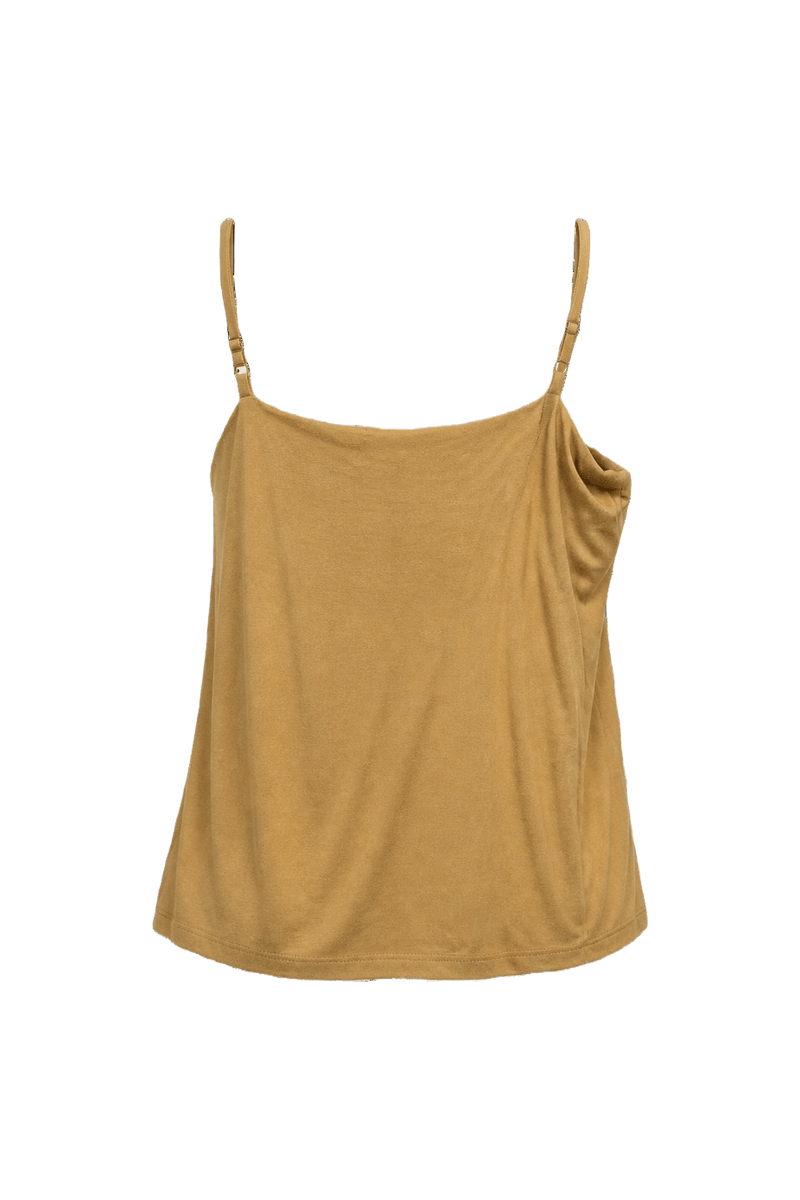 1990s Beige Polyester Blend Tank Top - Back View