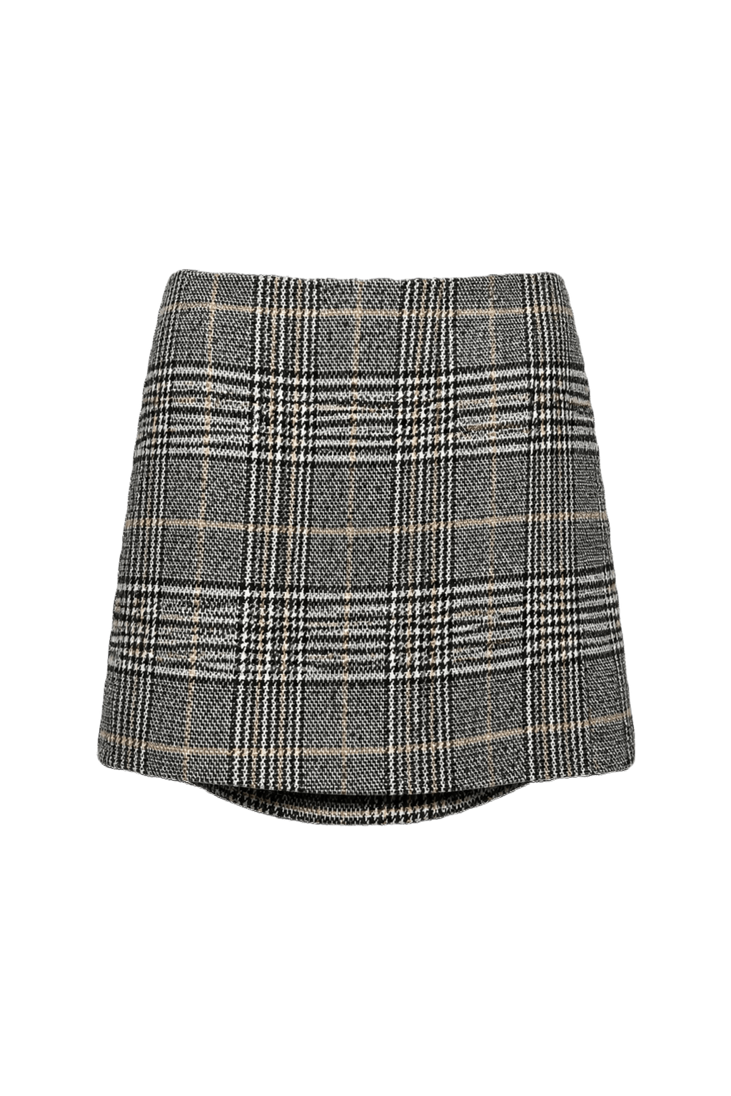 1980s Black Wool Skirt - Back View