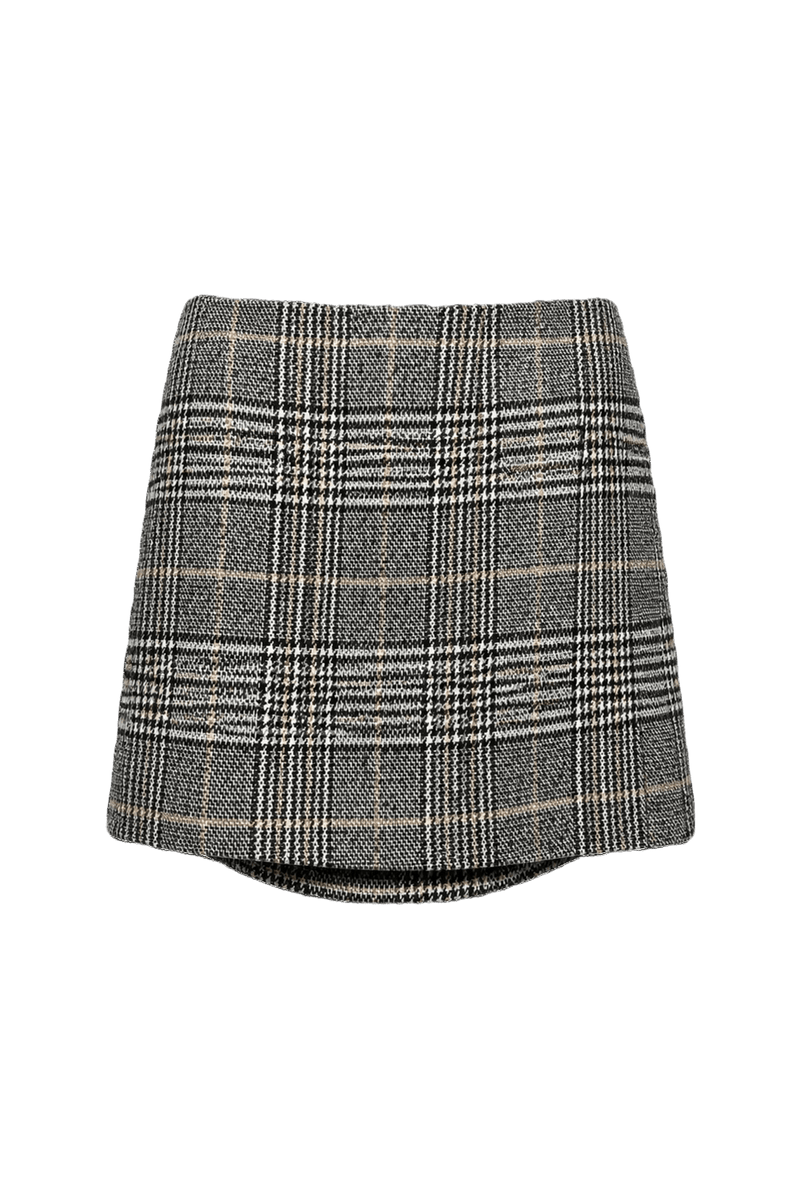 1980s Black Wool Skirt - Back View
